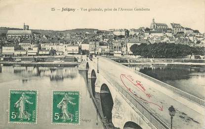 CPA FRANCE 89 "Joigny, vue générale " 