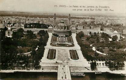CPA FRANCE 75008 "Paris, Palais et Jardins du Trocadéro vue prise de la Tour Eiffel"