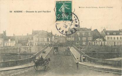 CPA FRANCE 89 "Auxerre,  chaussée du Pont Paul Bert"