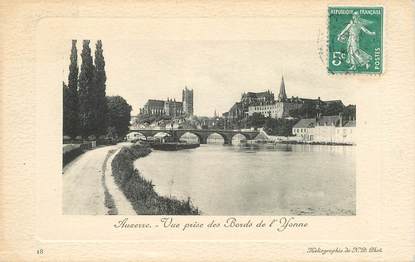 CPA FRANCE 89 "Auxerre, vue prise des bords de l'Yonne"