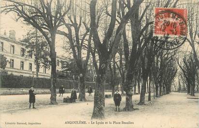 .CPA FRANCE 16  "Angoulème, Le lycée et la place Beaulieu"