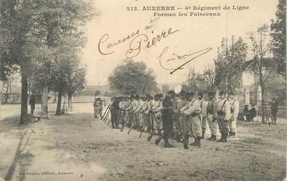 CPA FRANCE 89 "Auxerre,  4eme Régiment de ligne"