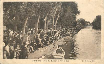 CPA FRANCE 89 "Auxerre, la Fête de natation à l'Arbre sec"