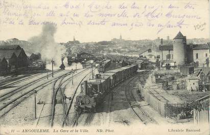 .CPA  FRANCE 16  "Angoulème, La gare et la ville'/ TRAINS