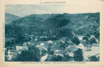 .CPA  FRANCE 26 "Auberives en Royans, Vue générale  et vallée de la Bourne "