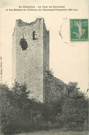 .CPA  FRANCE 26 "Clermont Tonnerre, La tour et les ruines du château"