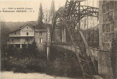 .CPA  FRANCE 26 " Le Pont de Manne,  Restaurant Arnaud"