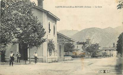 .CPA FRANCE 26 "Ste Eulalie en Royans, La gare"