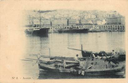 CPA ALGERIE "Alger" / BATEAU / Ed. Vollenweider