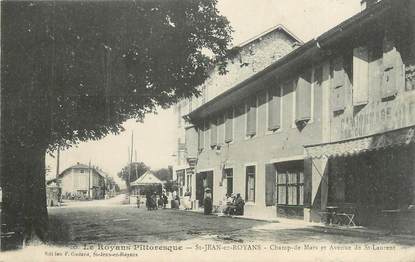 .CPA FRANCE 26 "St Jean en Royans, Champ de Mars et Avenue de St Laurent"