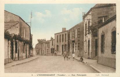 .CPA FRANCE 85 " L'Hébergement, Rue principale"