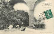 85 Vendee .CPA  FRANCE 85 " Montaigu, Le viaduc, vaches au pâturage, coiffe indigène"