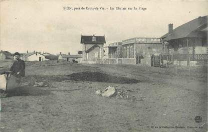 .CPA FRANCE 85 " Sion, Les Châlets sur la plage"