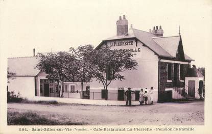 .CPA FRANCE 85 "St Gilles Croix de Vie,Café restaurant La Pierrette pension de famille"