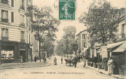 .CPA FRANCE 94  " Champigny St Maur, Le Boulevard de Champigny"