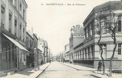 .CPA FRANCE 94  " Alfortville, Rue  de Villeneuve  "