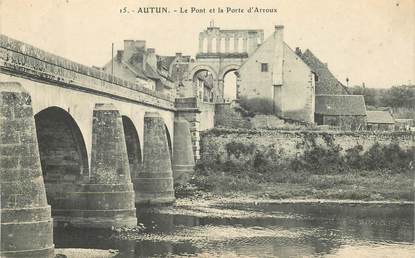 CPA FRANCE 71 "Autun, le Pont et la Porte d'Arroux"