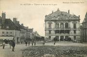 71 SaÔne Et Loire CPA FRANCE 71 "Autun , Théâtre et avenue de la gare"