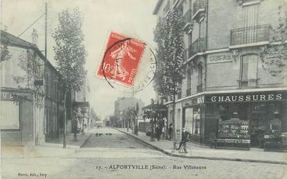 . CPA FRANCE 94  " Alfortville,  Rue Villeneuve .."