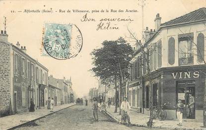 . CPA FRANCE 94  " Alfortville, Rue de Villeneuve  "