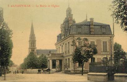 . CPA FRANCE 94  " Alfortville,  La Mairie et l'église"