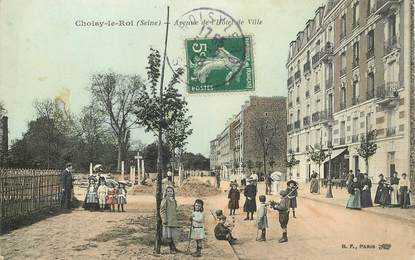 CPA FRANCE 94 "Choisy le Roi, avenue de l'Hotel de ville"