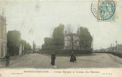 . CPA FRANCE 94  " Fontenay sous Bois,  Avenue Marigny et avenue des Charmes"