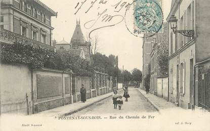 . CPA FRANCE 94  "  Fontenay  sous Bois, Rue du Chemin de Fer"