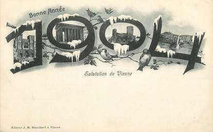 .CPA FRANCE 38 " Vienne, Bonne année 1904"