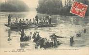 38 Isere .CPA FRANCE 38 "  Vienne, 17ème régiment de Dragons, exercices de passage de rivière dans les Lônes du Rhône"
