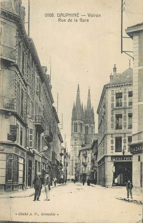 .CPA FRANCE 38 "   Voiron, Rue de la gare  "