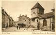 .CPA FRANCE 38 "   Voiron, Eglise St Pierre et Rue Sermorens"