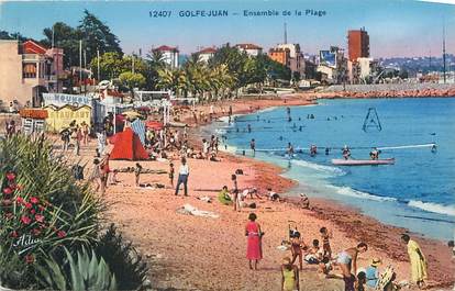 .CPA  FRANCE 06  "Golfe Juan, Ensemble de la plage"