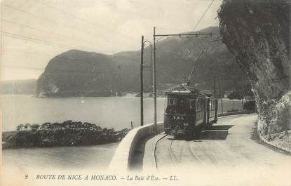 .CPA  FRANCE 06  " Eze, La baie, Le tramway de NICE à MONACO"/ TRAM