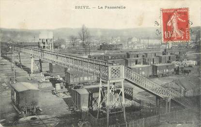 .CPA FRANCE 19 " Brive,  La passerelle  ' / GARE