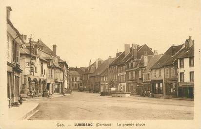 .CPA FRANCE 19  "Lubersac, La grande place"