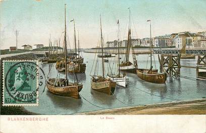 CPA BELGIQUE "Blankenberghe, le Bassin et les bateaux"