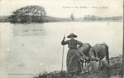 .CPA FRANCE 19  "Gimel, Etang de Brach"