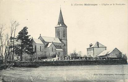 .CPA  FRANCE 19  "Madranges, L'église et le presbytère"