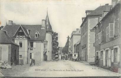 .CPA  FRANCE 19  "Meymac , La bascule et rue de la poste"