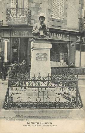 .CPA FRANCE 19 "Ussel, Statue Treich Laplène  "