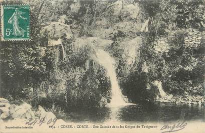 .CPA FRANCE 20 / CORSE "Corte, Une cascade dans les gorges du Tavignano"