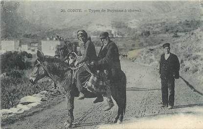 .CPA FRANCE 20 / CORSE "Types de paysans à cheval" / FOLKLORE