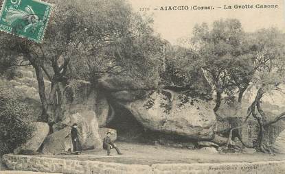 .CPA FRANCE 20 / CORSE "Ajaccio, La grotte Casone"