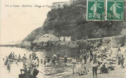 .CPA FRANCE 20 / CORSE " Bastia, Plage de Figayola"