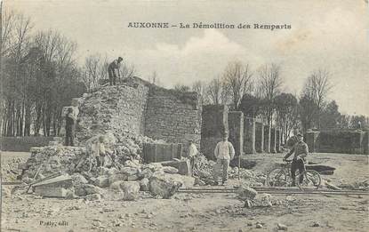 .CPA FRANCE 21 "Auxonne, La démolition des remparts"