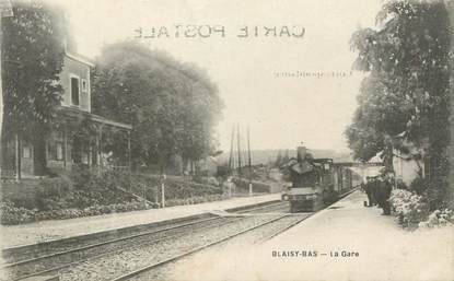 .CPA FRANCE 21 "Blaisy Bas, La gare" / TRAIN