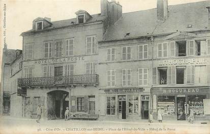 .CPA FRANCE 21 "Chatillon sur Seine, Place de l'Hôtel de Ville, Hôtel de la Poste"