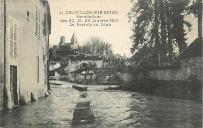 .CPA FRANCE 21 "Chatillon sur Seine, Inondations de 1910,  Le Pertuis au Loup"