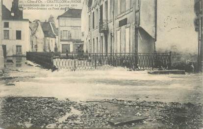 .CPA FRANCE 21 "Chatillon sur Seine, Inondations de 1910,  le débordement au Pont des Halles"